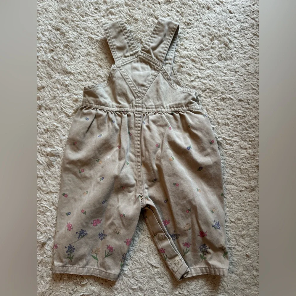 Vtg carters floral overalls baby girl 3-6 months